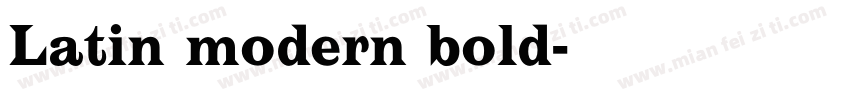 Latin modern bold字体转换